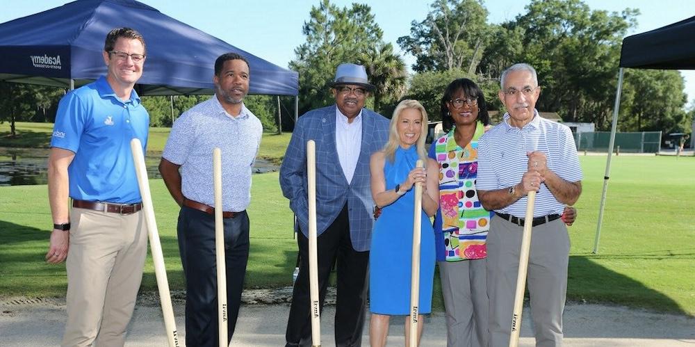 Mayor Deegan and group of city leaders at groundbreaking