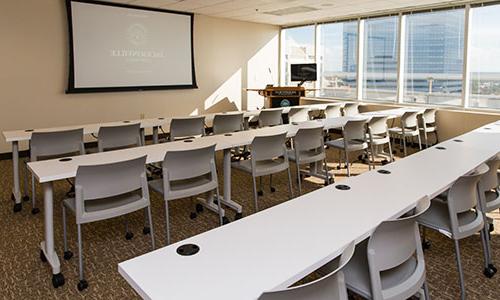 A classroom in Downtown JU.